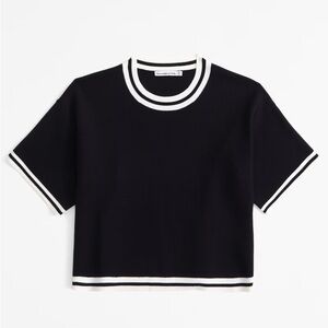Abercrombie LuxeLoft Striped Sweater Tee